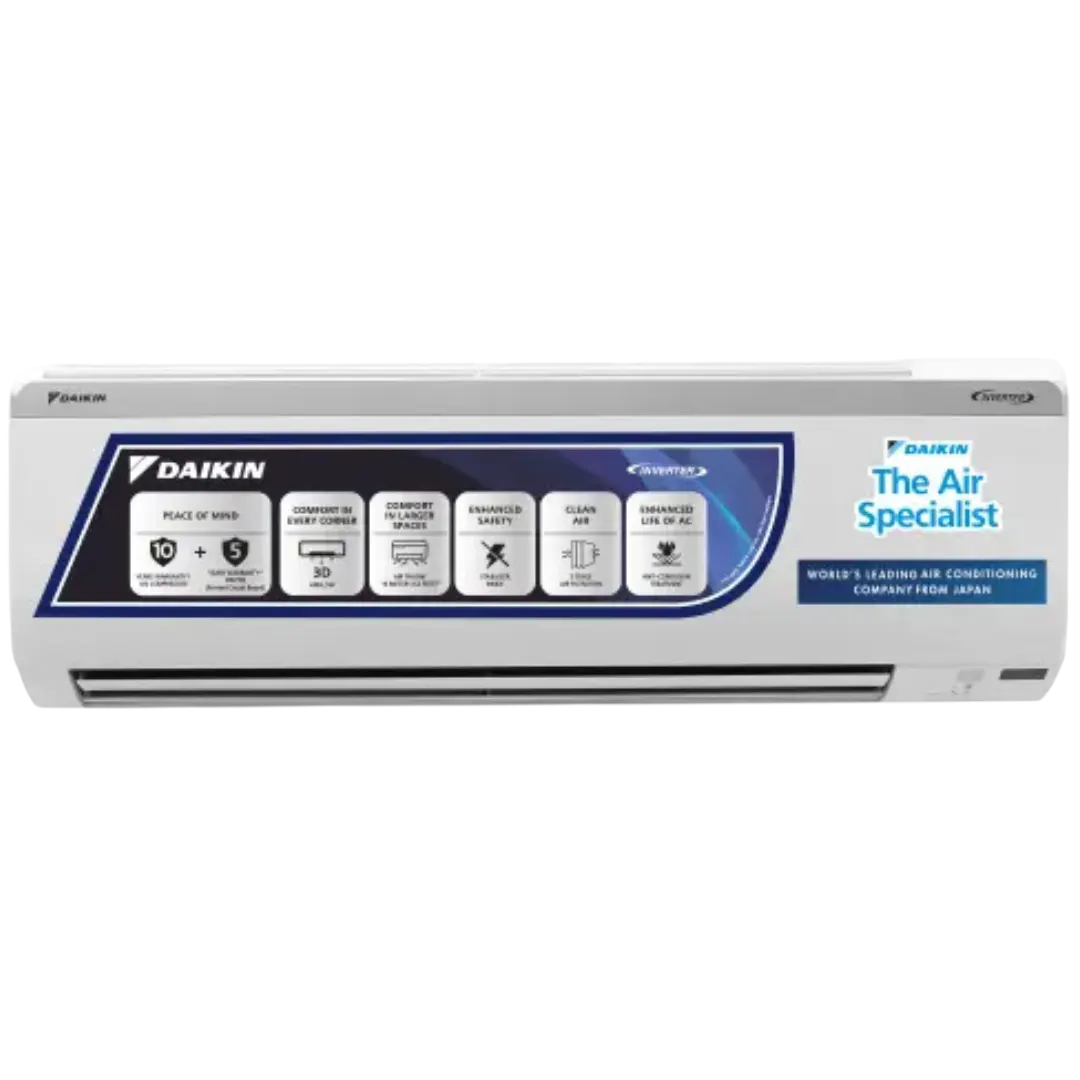 Daikin FTKC50UV16 1.5 Ton 3 Star Inverter Split AC with Dew Clean, Triple Display, PM 2.5 Filter & R32 Copper Condenser, White