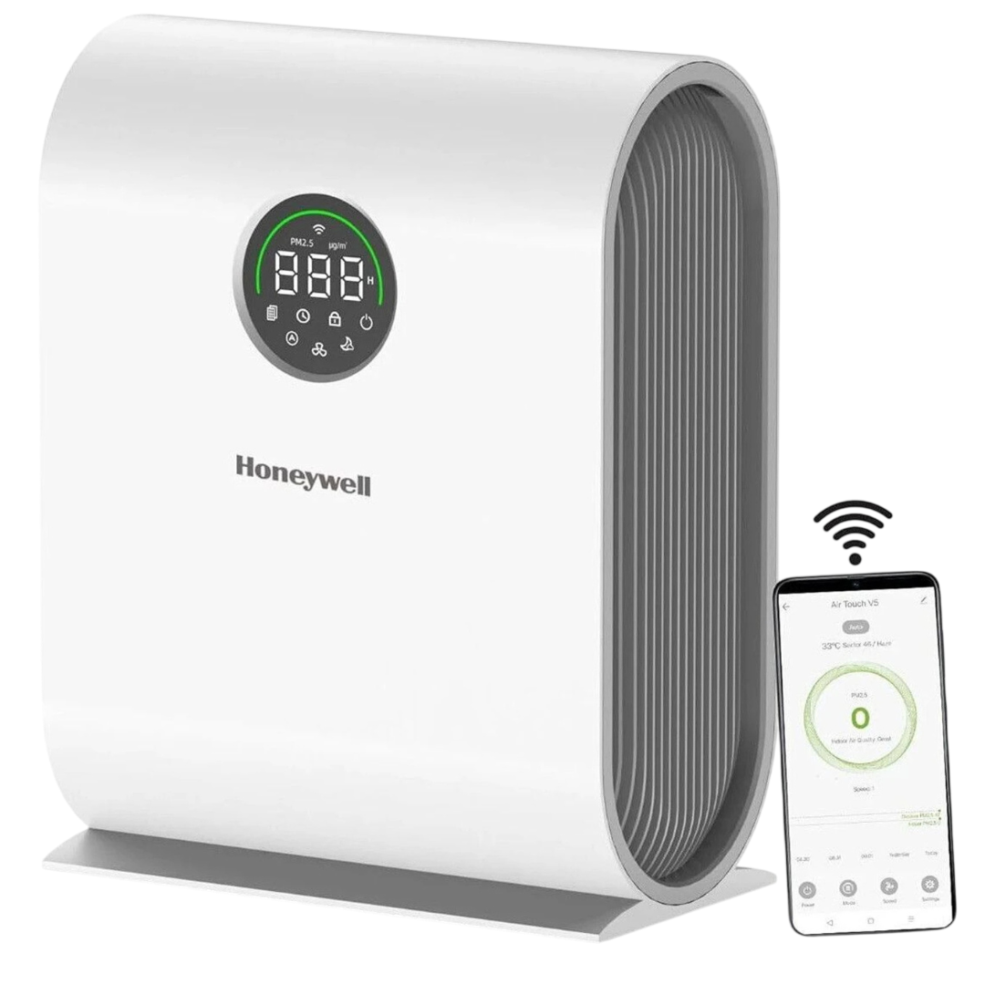 Honeywell Air Touch V5 Portable Air Purifier, 589 Sq.Ft Coverage, Voice Control, AQI LED Display, 2026 Model