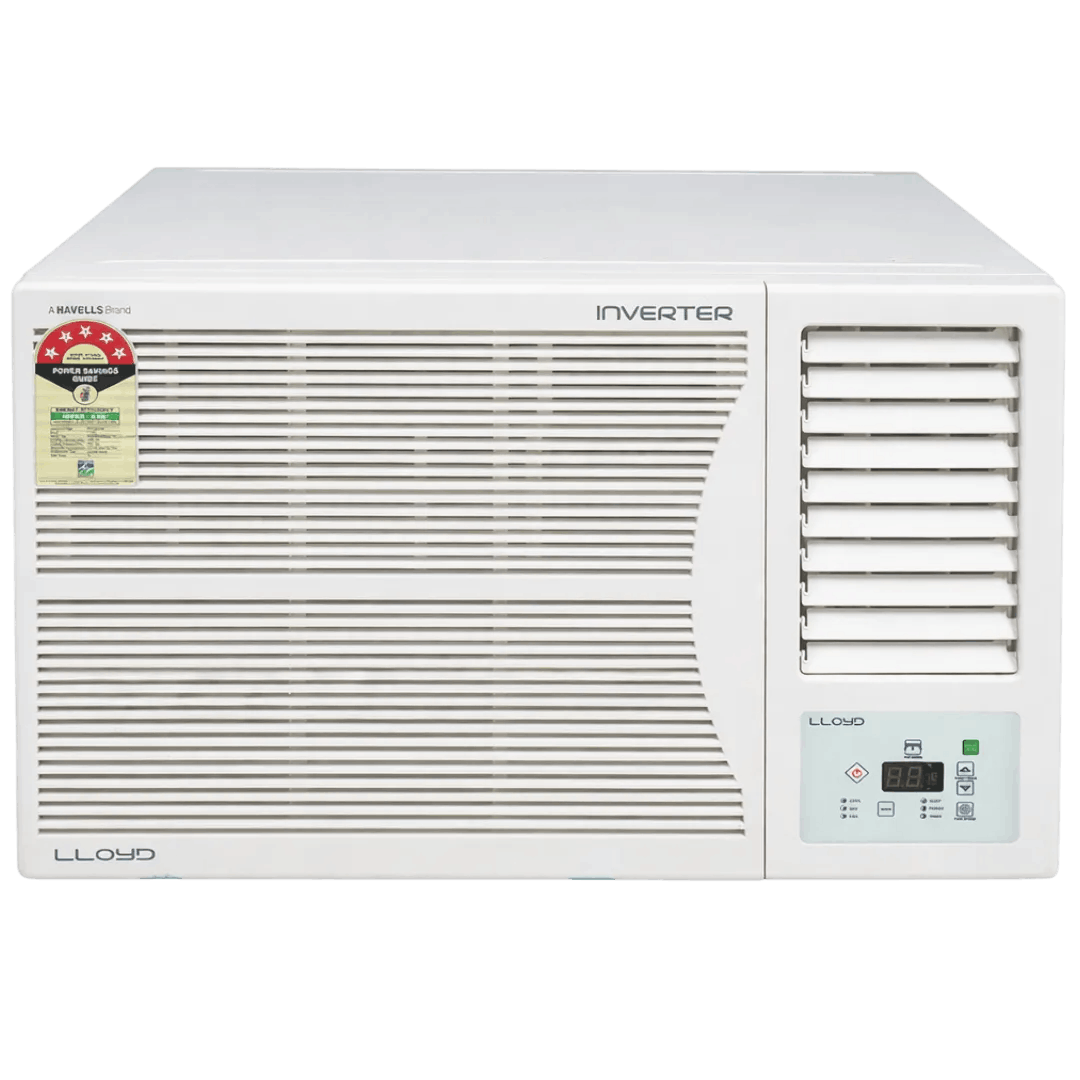 Lloyd GLW18I5FWPGA 1.5 Ton 5 Star Inverter Window AC 2025 Model with Copper Condenser & Clean Air Filter , White