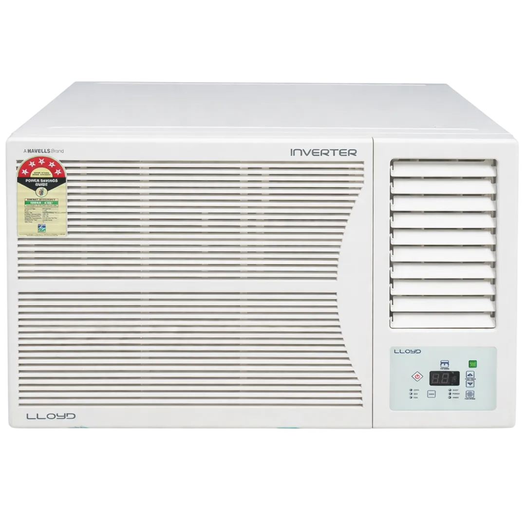 Lloyd GLW18I5FWPGA 1.5 Ton 5 Star Inverter Window AC 2025 Model with Copper Condenser & Clean Air Filter , White