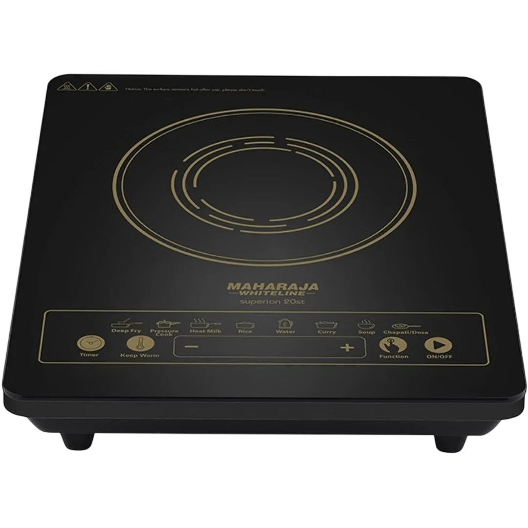 Maharaja Whiteline Superion 20ST 2000W Induction Cooktop with Push Button Controls, Black