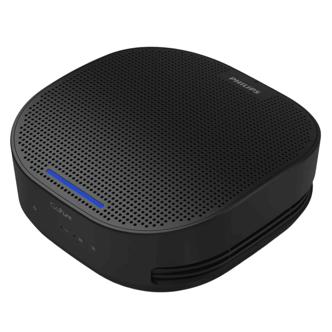 Philips GoPure 5311 Car Air Purifier, HEPA+HESA, 125 Pollutant Removal, PM2.5 Detection, 3 Level Air Quality Indicator, USB Type C, Black