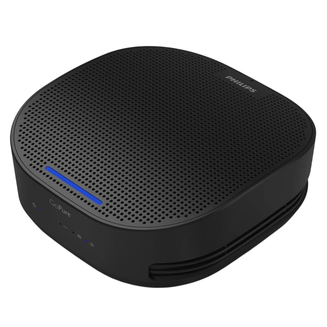 Philips GoPure 5311 Car Air Purifier, HEPA+HESA, 125 Pollutant Removal, PM2.5 Detection, 3 Level Air Quality Indicator, USB Type C, Black