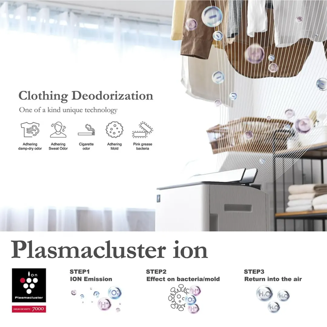 Indoor air dehumidifier with compact and modern design