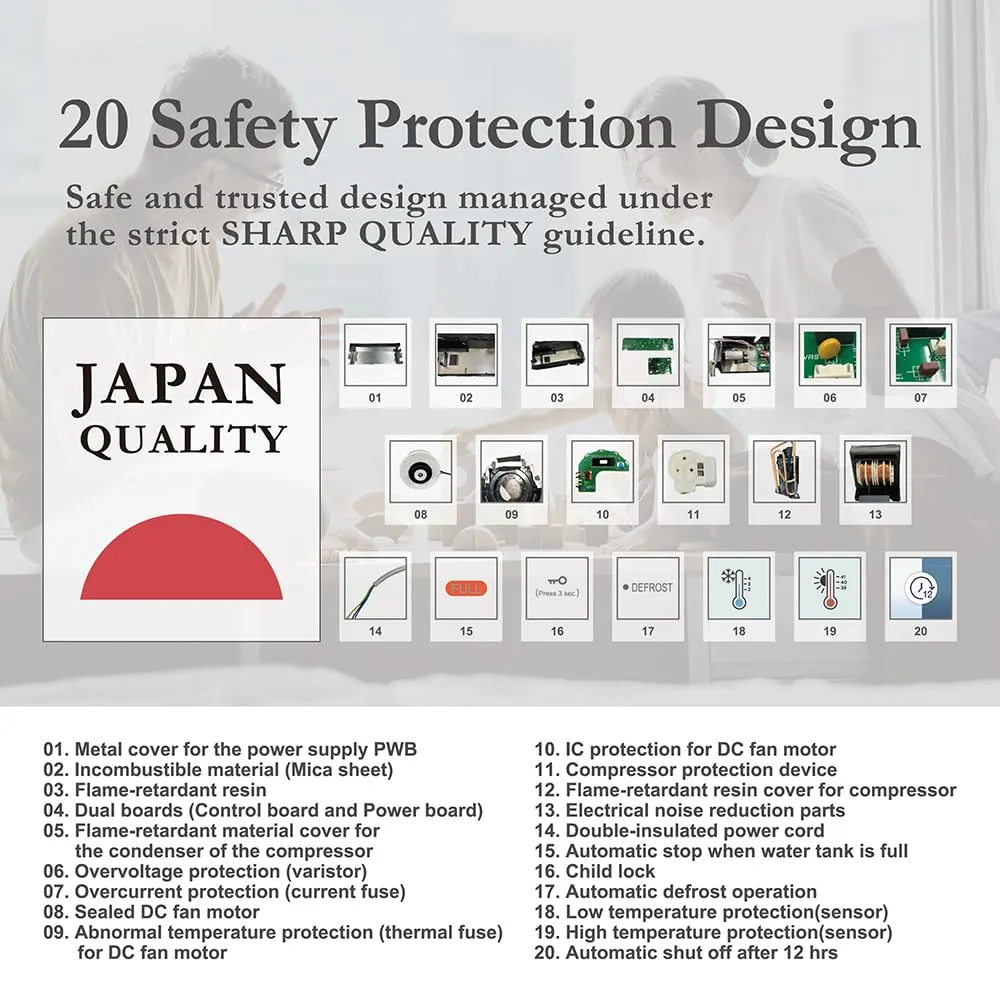 Sharp DW-T30FM-W Dehumidifier with 6