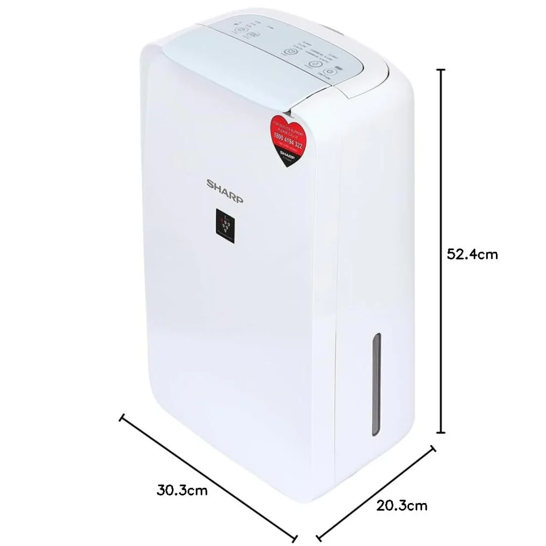 Sharp DW-P10M-W Portable Dehumidifier for Bedrooms, Laundry Rooms and Small Spaces