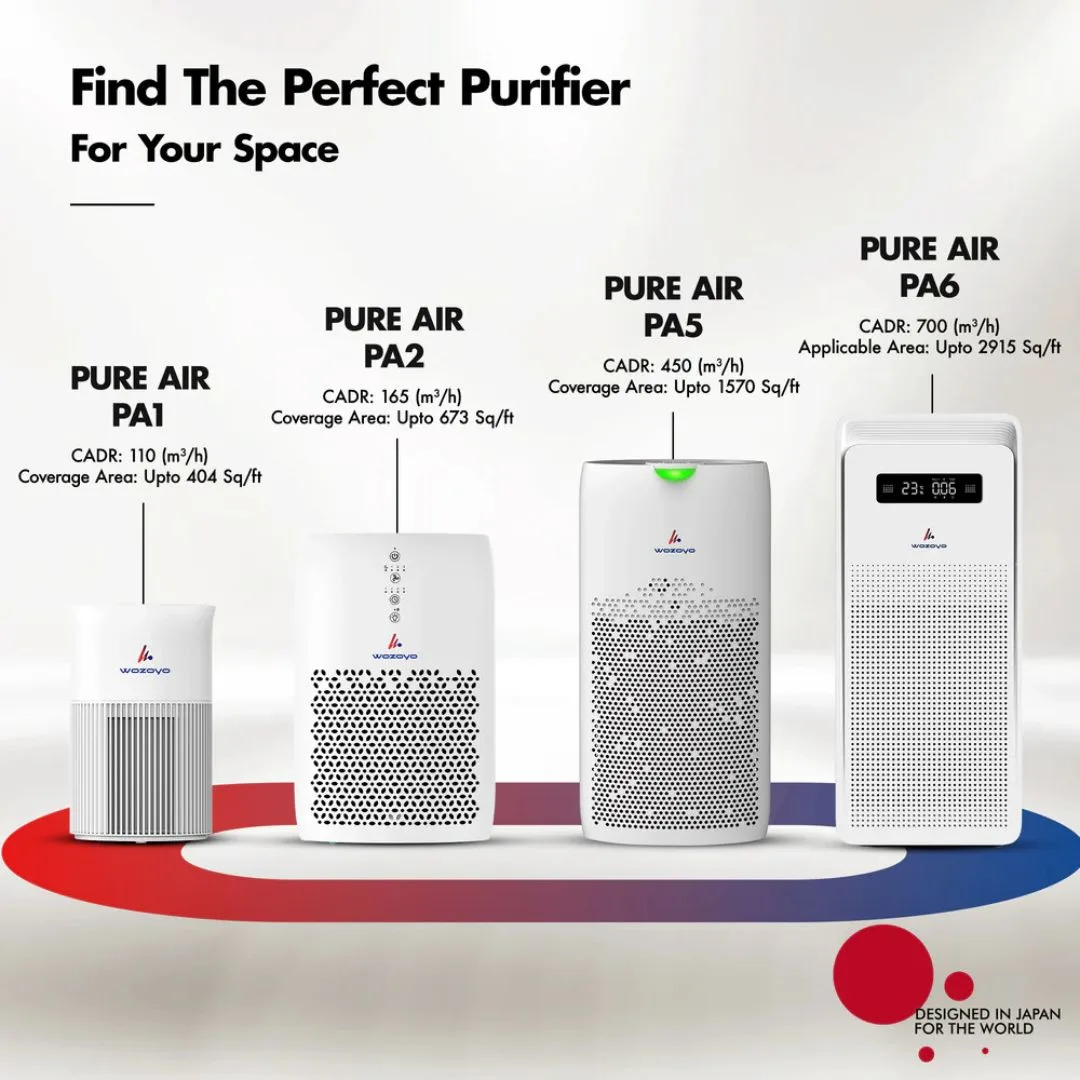 WOZOYO Air Purifier Removes Dust Smoke Pollen and Allergens